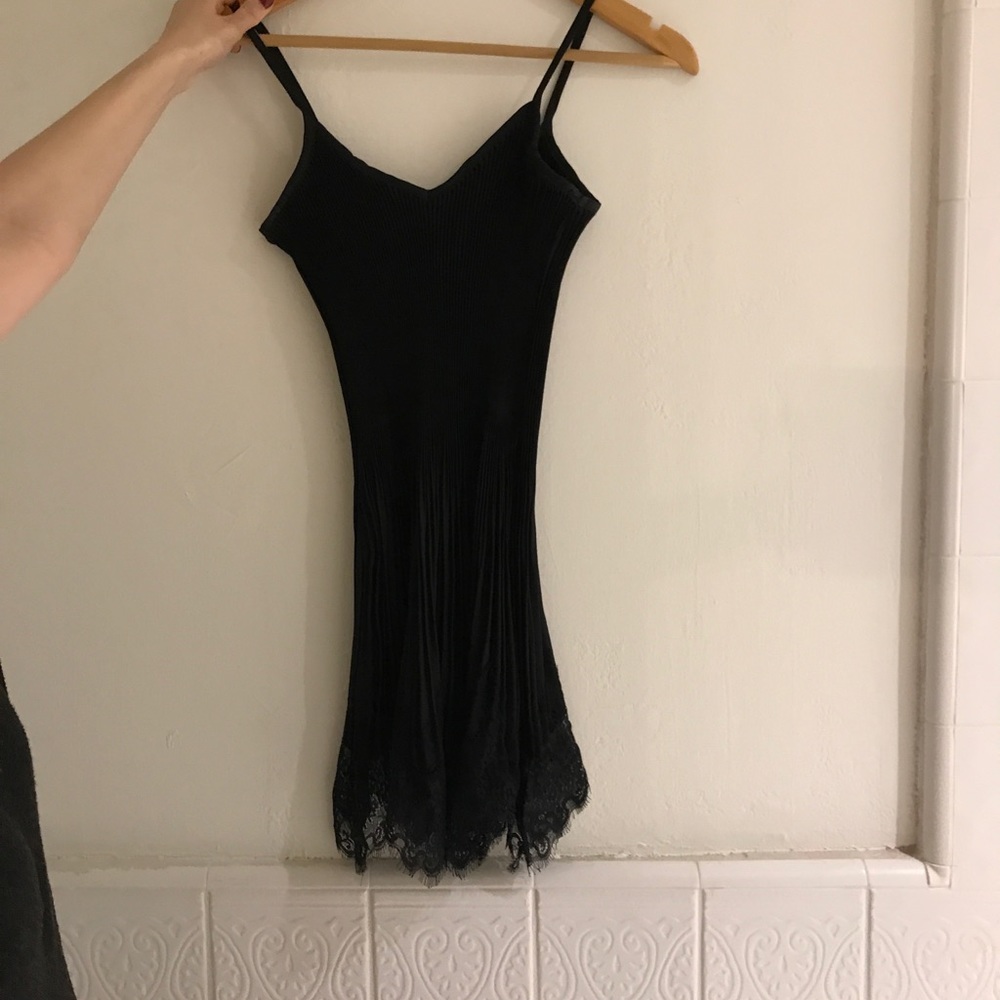 Kiwi tucker black lace slip
